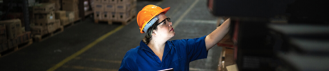 female warehouse worker