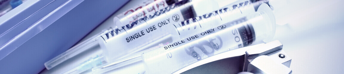 Empty syringes