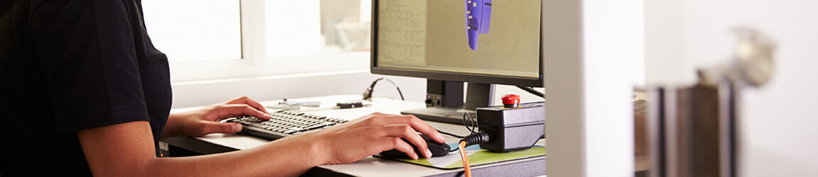 Engineer working at computer