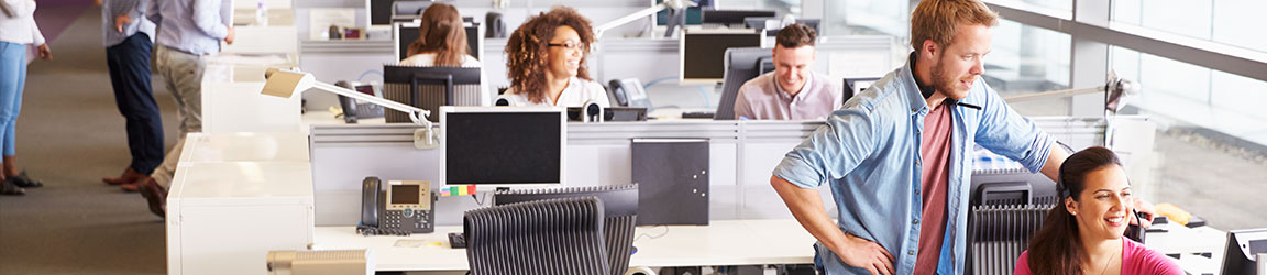 Business professional in a casual office setting